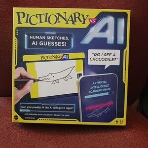 Mattel Pictionary vs AI Game - Yellow and Blue
